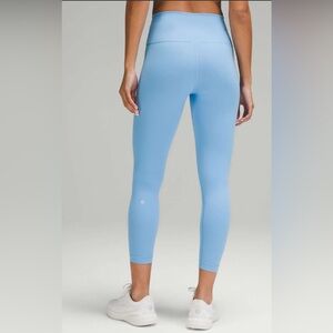 NWOT Lululemon Wunder Train High-Rise Tight 25" Aero Blue !